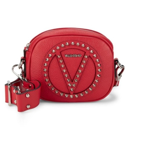 valentino by mario valentino studded leather crossbody bag